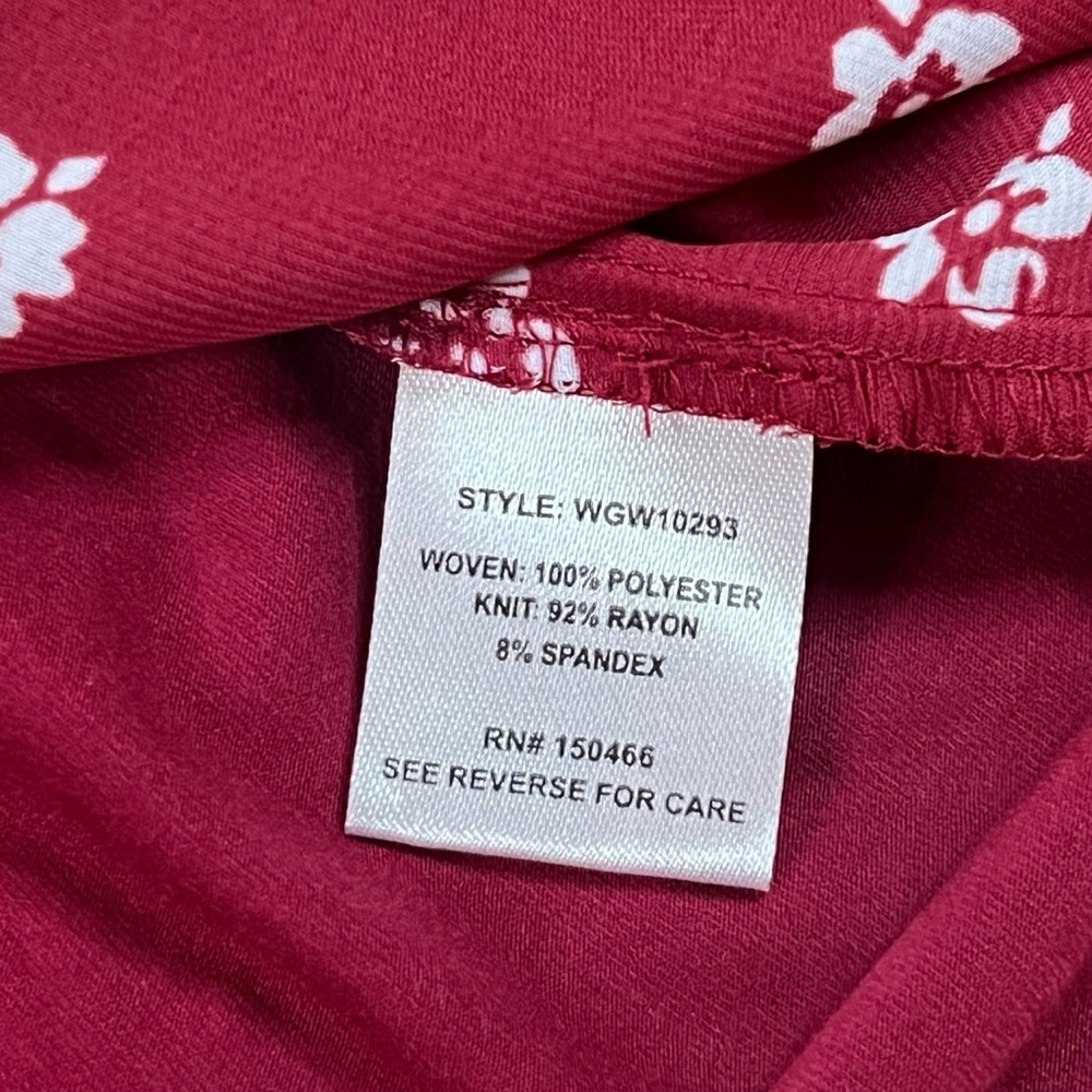 41 Hawthorn XXL Red White Floral Tank Top Casual Strappy NWT - Picture 4 of 8